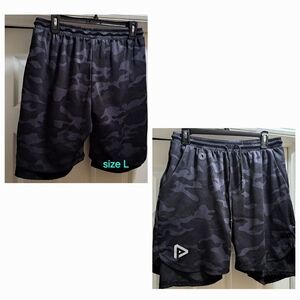 2 in 1 men's gym shorts